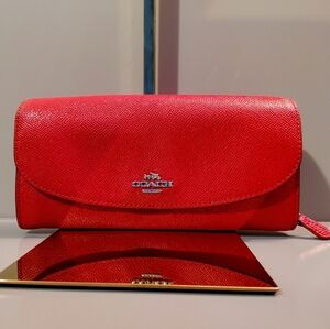 Coach Red Leather Wallet